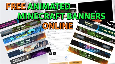 banner maker minecraft|Free Minecraft Animated Banner Maker